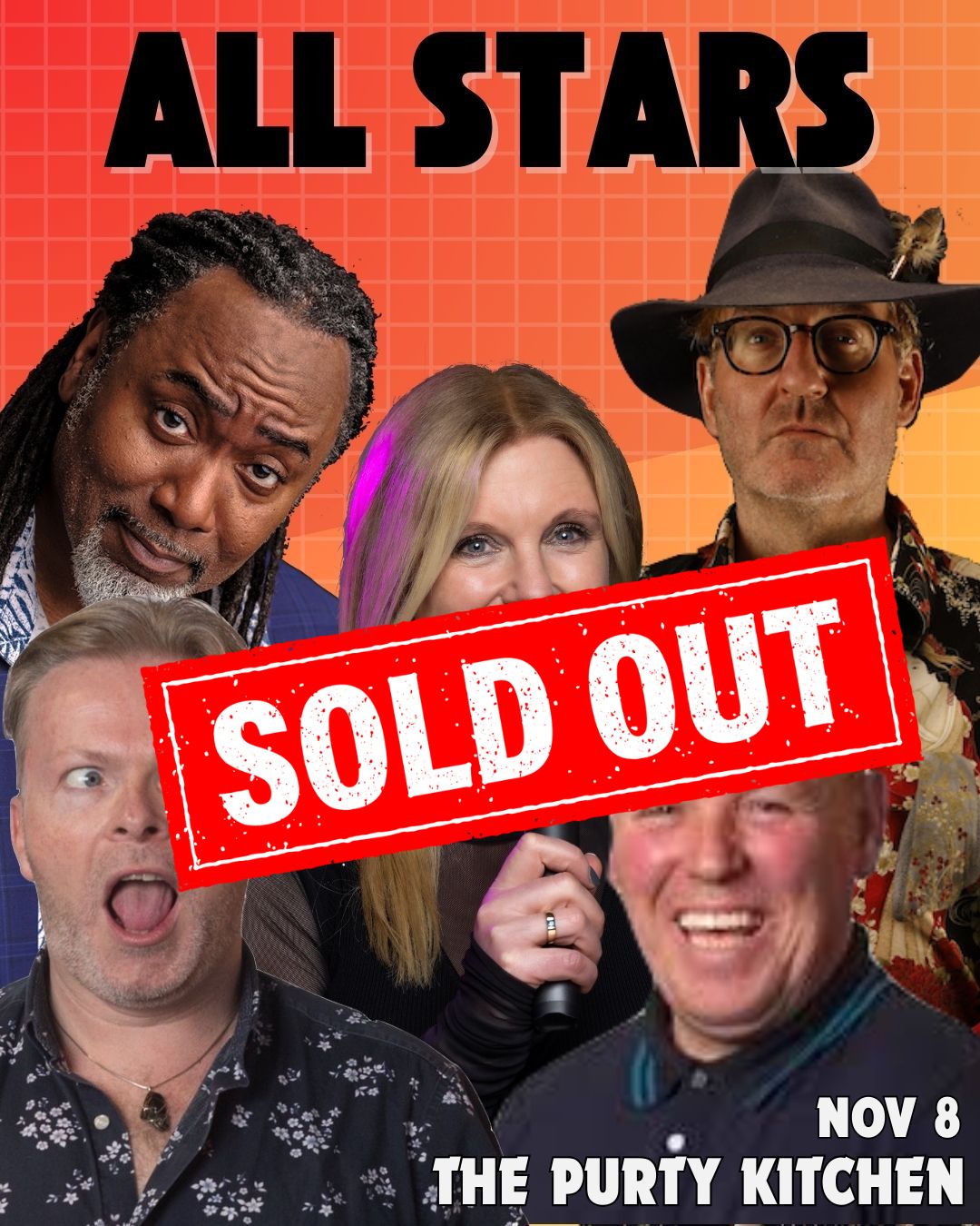 ALL STAR SHOW - Reginald D. Hunter, Sinead Culbert, David McSavage, Willa White - Hosted by Steve Cummins - Purty Kitchen - Nov 8