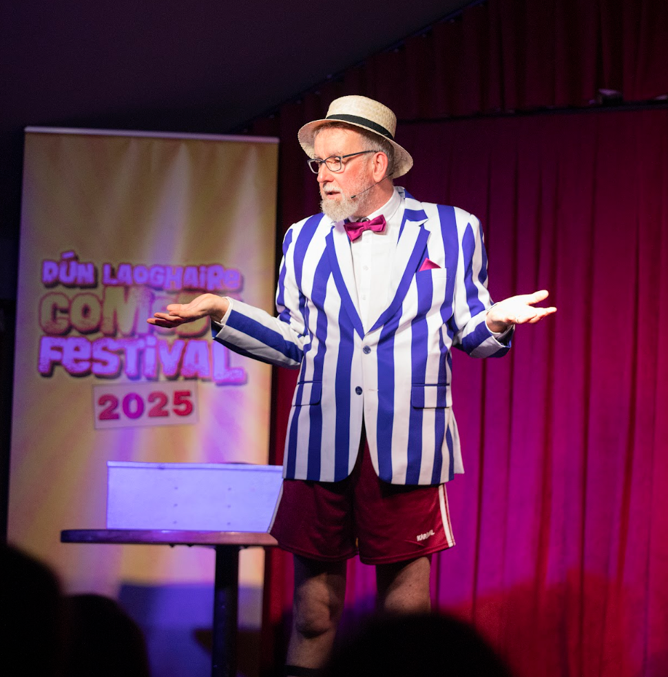 Live moment from the comedy festival