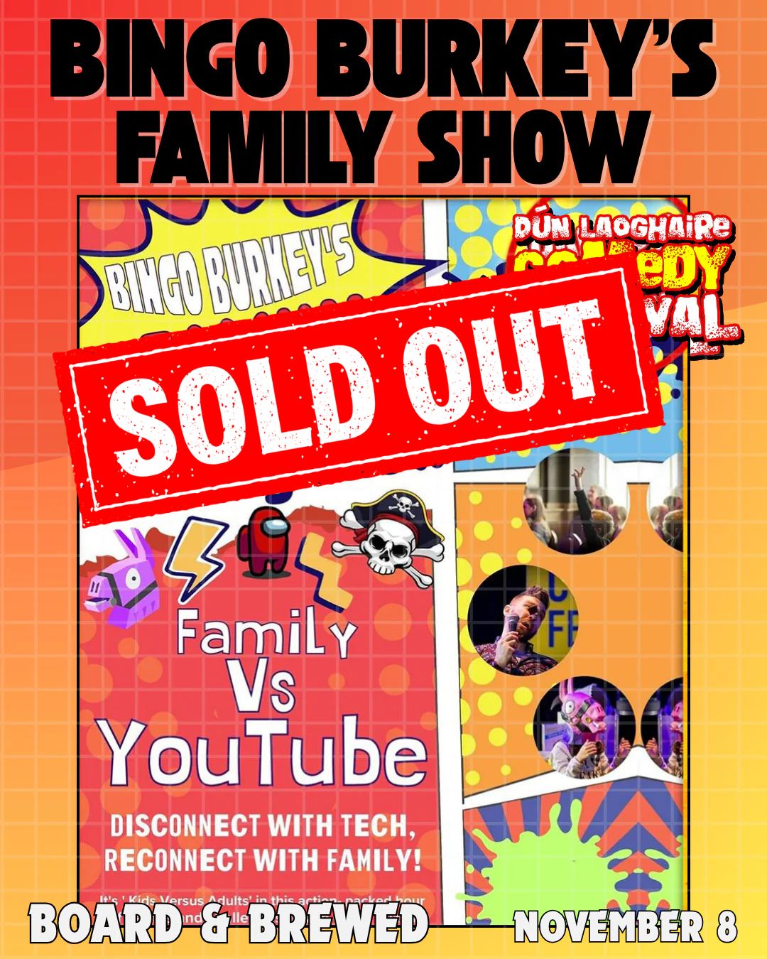 Burkey's Bingo Family Comedy Show - Board & Brewed - Nov 8