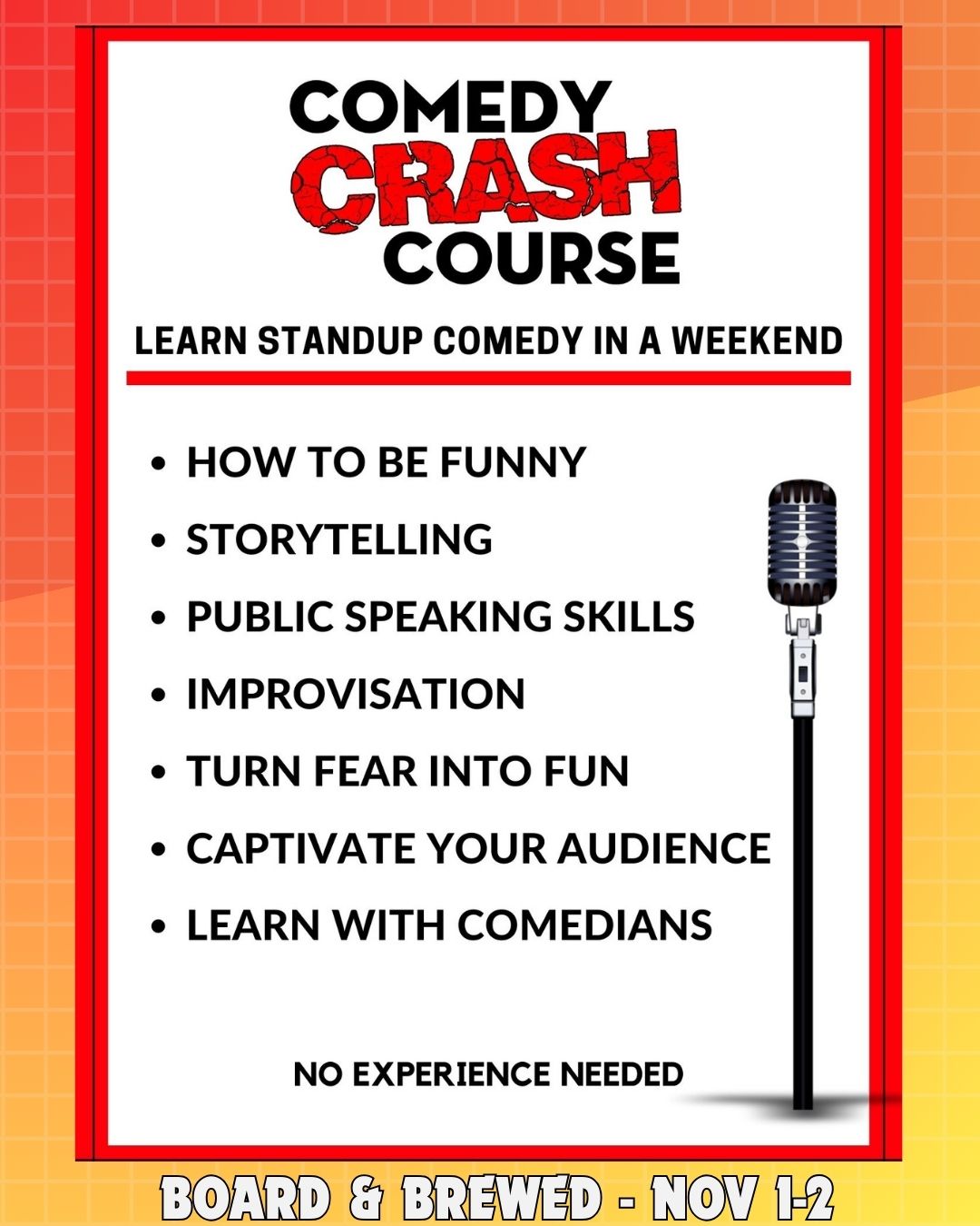 Comedy Crash Course - Nov 1&2